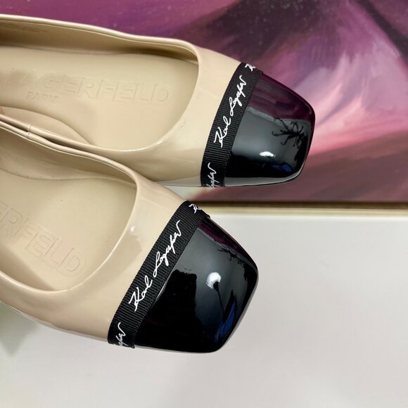 Karl Lagerfeld Black Flats Elegant Loafers - Picture 7 of 15